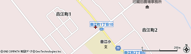 音江郵便局周辺の地図