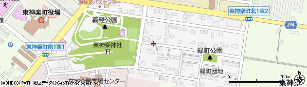 北海道東神楽町（上川郡）南１条東周辺の地図