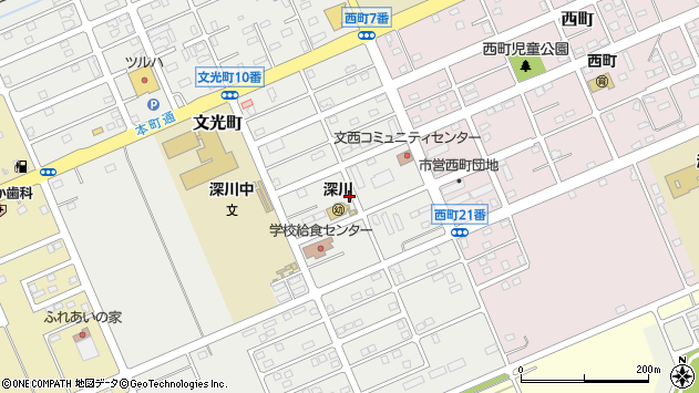 〒074-0013 北海道深川市文光町の地図