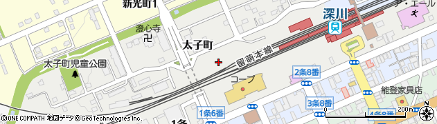 ジェイ・アール北海道バス株式会社　深川営業所周辺の地図