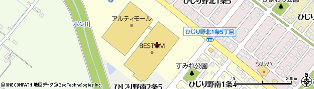 スーパーセンターベストム（ＢＥＳＴＯＭ）東神楽店周辺の地図