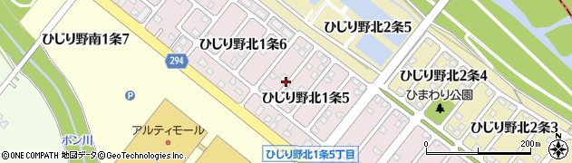 北海道東神楽町（上川郡）ひじり野北１条周辺の地図