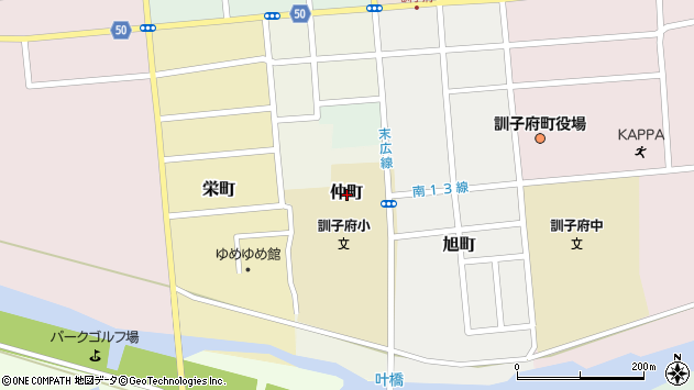 〒099-1433 北海道常呂郡訓子府町仲町の地図
