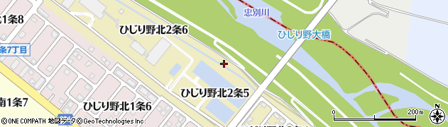 北海道東神楽町（上川郡）ひじり野北２条周辺の地図