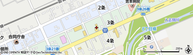 トヨタカローラ旭川　深川店周辺の地図