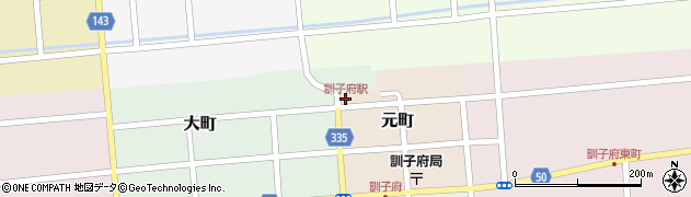 訓子府駅周辺の地図