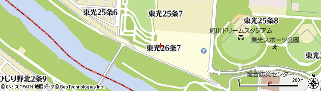 北海道旭川市東光２６条周辺の地図