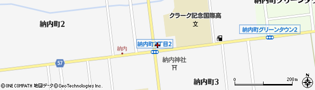 北空知信用金庫納内支店周辺の地図