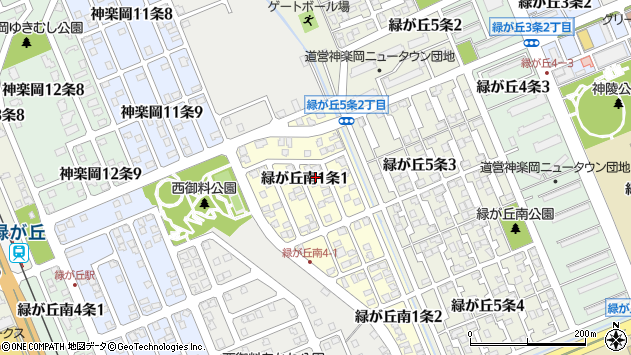 〒078-8811 北海道旭川市緑が丘南１条の地図
