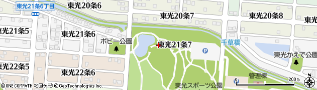 北海道旭川市東光２１条周辺の地図