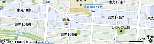 北海道旭川市東光１８条周辺の地図