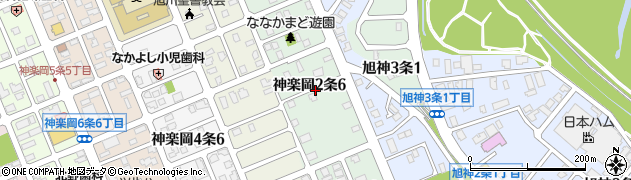 北海道旭川市神楽岡２条周辺の地図