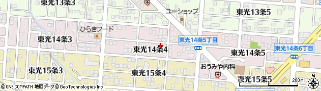 北海道旭川市東光１４条周辺の地図