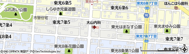 大山内科医院周辺の地図