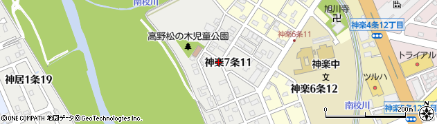 北海道旭川市神楽７条周辺の地図