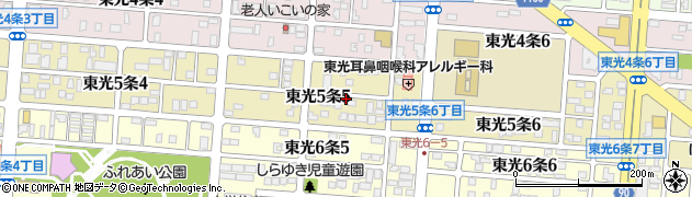 北海道旭川市東光５条周辺の地図