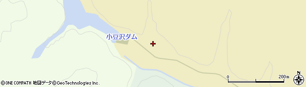 小豆沢ダム周辺の地図