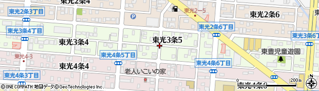 北海道旭川市東光３条周辺の地図