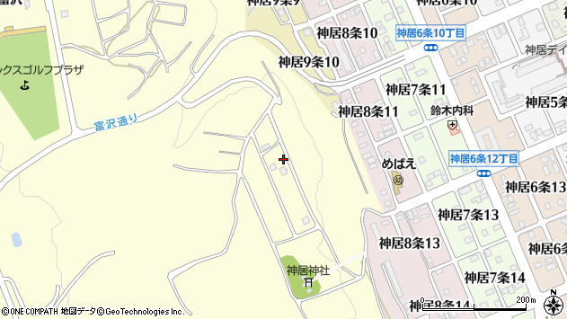 〒070-8026 北海道旭川市神居町神岡の地図