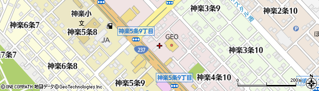 回転寿司 ちょいす 旭川神楽店周辺の地図