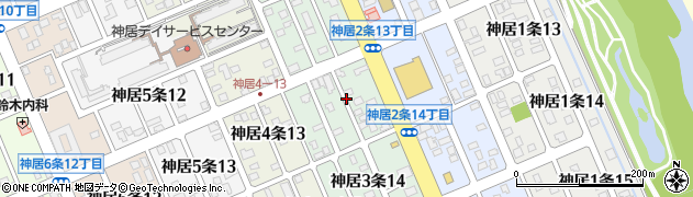 北海道旭川市神居３条周辺の地図