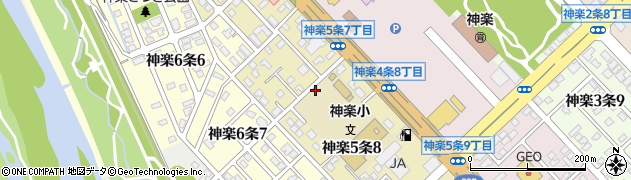 北海道旭川市神楽５条周辺の地図