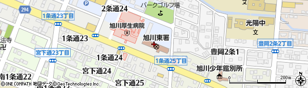 北海道警察旭川方面本部　相談センター周辺の地図