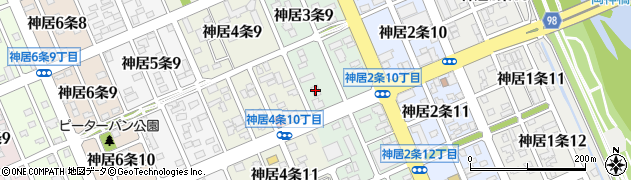 北海道新聞販売所　株式会社道新なかた神居作業所周辺の地図