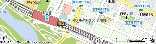 ニッポンレンタカー旭川駅前営業所周辺の地図