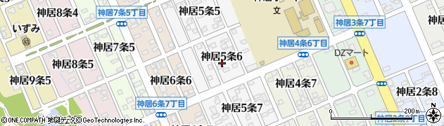 北海道旭川市神居５条周辺の地図