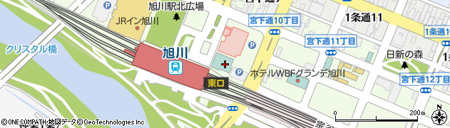 ワイズホテル旭川駅前周辺の地図
