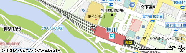 北海道旭川市宮下通周辺の地図