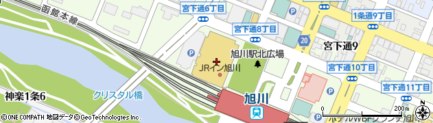 らーめん えぞふくろう イオンモール旭川駅前店周辺の地図