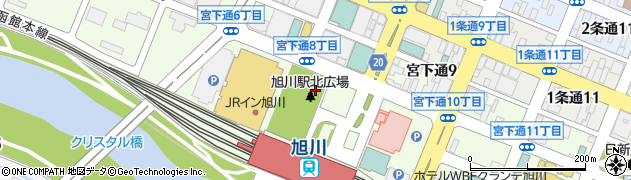 てもみん　ＪＲ旭川駅店周辺の地図