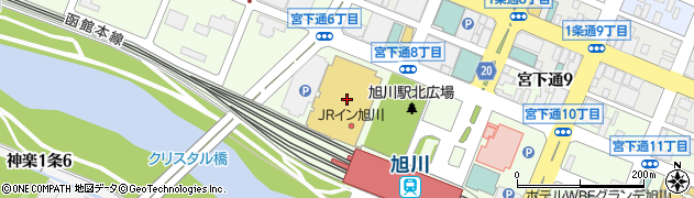 ヴィレッジヴァンガード　イオンモール旭川駅前店周辺の地図