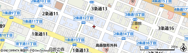 北海道旭川市２条通周辺の地図