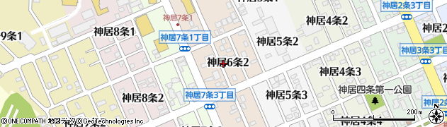 北海道旭川市神居６条2丁目周辺の地図