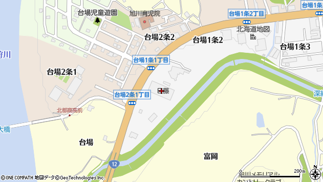 〒070-8071 北海道旭川市台場１条の地図