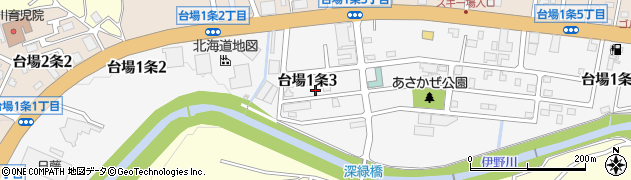 北海道旭川市台場１条3丁目周辺の地図