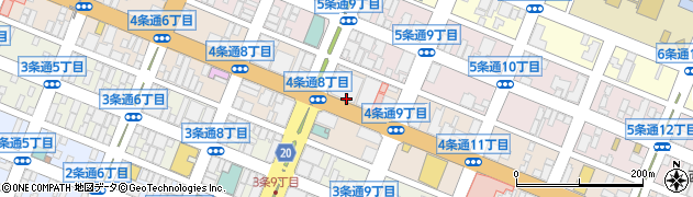 北海道文化放送　旭川支社周辺の地図