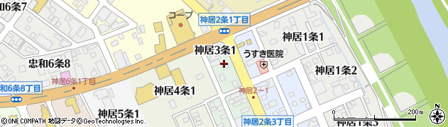 株式会社ヤクルト北北海道　神居北サロン周辺の地図