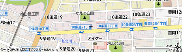 北海道旭川市１０条通21丁目周辺の地図