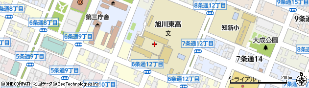 北海道旭川東高校定時制職員室周辺の地図