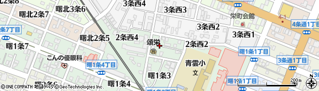 北海道旭川市２条西周辺の地図