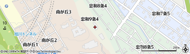 北海道旭川市忠和９条周辺の地図