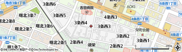 北海道旭川市３条西周辺の地図