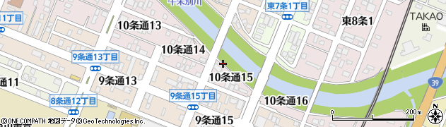 北海道旭川市１０条通15丁目周辺の地図