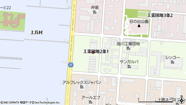 〒078-8272 北海道旭川市工業団地２条の地図