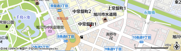 北海道旭川市中常盤町1丁目周辺の地図