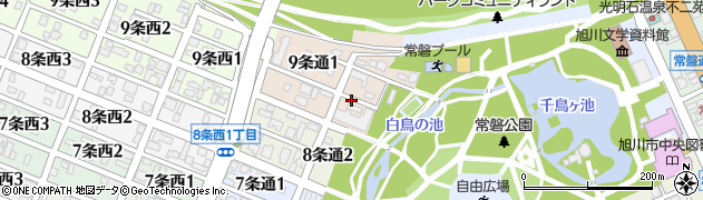 旭川清和荘周辺の地図